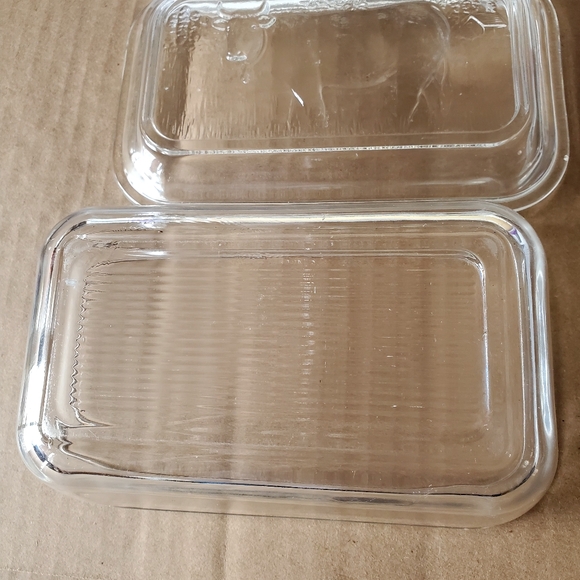 Vintage Arcoroc Clear Glass Lidded Butter Dish - Picture 3 of 3